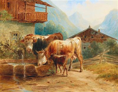 Joseph Heike zugeschrieben/attributed - Ölgemälde und Aquarelle des 19. Jahrhunderts