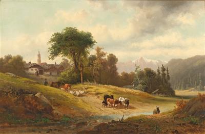 Josef Feid attributed - 19th Century Paintings and Watercolours