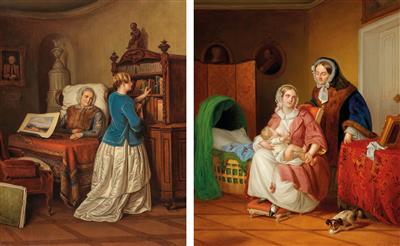 Johann Frankenberger - Dipinti a olio e acquarelli del XIX secolo