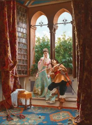 Alfonso Savini - Dipinti ad olio e acquerelli del 19° secolo