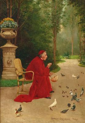 Georges Croegaert - Dipinti ad olio e acquerelli del 19° secolo