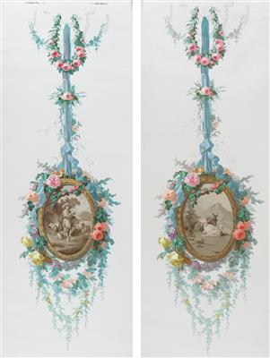 Tapetenmanufaktur, 19. Jahrhundert - Disegni e stampe fino al 1900, acquarelli e miniature