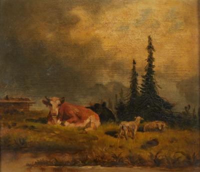 Conrad Bühlmayer zugeschrieben/ attributed (1835-1883) Rinder und Schafe auf der Weide, - Bilder