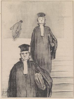 Honore Daumier - Meisterzeichnungen und Druckgraphik bis 1900, Aquarelle, Miniaturen