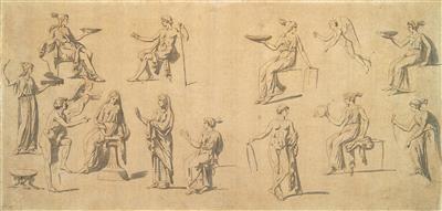 Jacques-Louis David - Mistrovské kresby, Tisky do roku 1900, Akvarely a miniatury