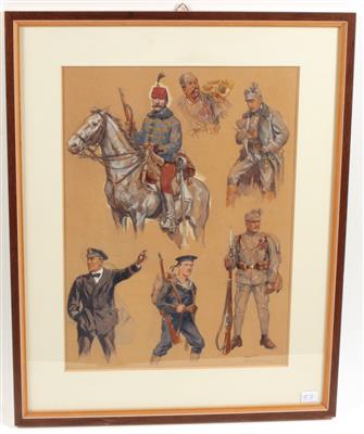 Hans Printz - Mistrovské kresby, Tisky do roku 1900, Akvarely a miniatury