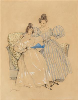 Paul Gavarni - Disegni e stampe fino al 1900, acquarelli e miniature