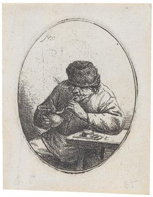 Adriaen Jansz. van Ostade - Disegni e stampe fino al 1900, acquarelli e miniature