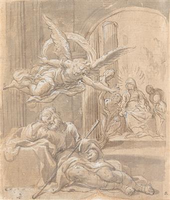 Francesco Solimena zugeschrieben/attributed - Meisterzeichnungen und Druckgraphik bis 1900, Aquarelle, Miniaturen