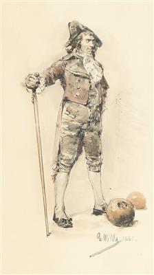 Charles Wilda - Mistrovské kresby, Tisky do roku 1900, Akvarely a miniatury
