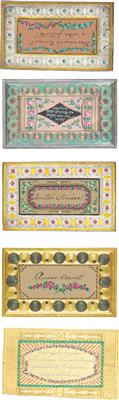 Tinfoil-cards (Greeting Cards) and Visiting Cards - Disegni e stampe fino al 1900, acquarelli e miniature