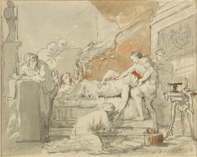 Französische Schule, Ende des 18. Jahrhunderts - Meisterzeichnungen und Druckgraphik bis 1900, Aquarelle, Miniaturen