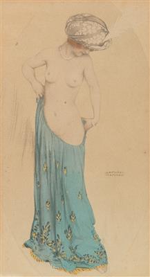 Raphael Kirchner - Disegni e stampe fino al 1900, acquarelli e miniature