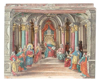 “Praesentation Jesus im Tempel unter den Lehrern” (Presentation of Jesus Among the Doctors) - Master Drawings, Prints before 1900, Watercolours, Miniatures