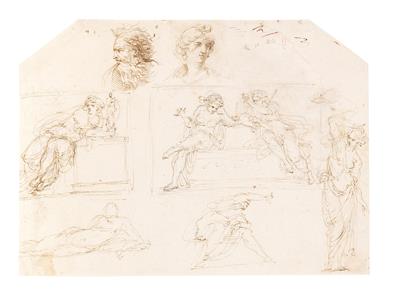 Bologneser Schule, 17. Jahrhundert - Meisterzeichnungen und Druckgraphik bis 1900, Aquarelle, Miniaturen