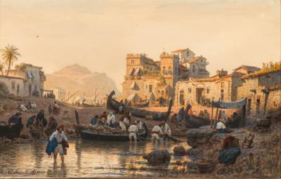 Andreas Achenbach - Disegni e stampe fino al 1900, acquarelli e miniature