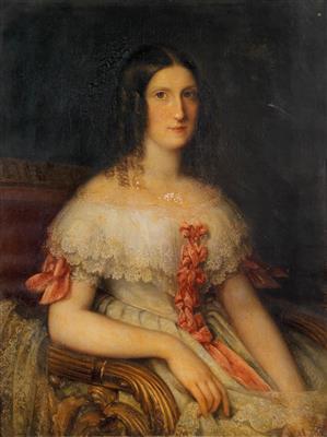 Grand Duchess Maria Antonia of Tuscany,  (1814-1898) - portrait of the 28 year-old Grand Duchess, - Casa Imperiale e oggetti d'epoca