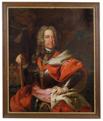 Johann Gottfried Auerbach (Mühlhausen 1697 - 1752 Vienna) - ascribed - Emperor Karl VI, - Imperial Court Memorabilia and Historical Objects