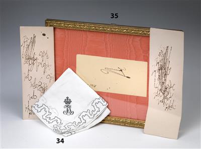 Emperor Franz Joseph I of Austria - 3 sheets of blotting paper from the Emperor’s writing desk, - Casa Imperiale e oggetti d'epoca