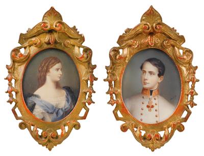 Emperor Franz Joseph I of Austria and Empress Elisabeth, - Imperial Court Memorabilia and Historical Objects