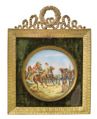 Napoleon I in front of his troops, - Imperial Court Memorabilia and Historical Objects