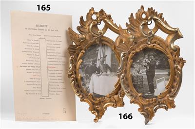 Archduke Franz Ferdinand – seating plan for the monarch’s banquet on 27th June 1914 (Sarajevo), - Rekvizity z císařského dvora