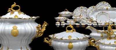 Emperor Franz I., Emperor Franz Joseph I. and Empress Elisabeth - imperial white-gold service, - Imperial Court Memorabilia and Historical Objects