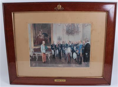 Emperor Franz Joseph I. with the princes of the German Bund, - Imperial Court Memorabilia and Historical Objects