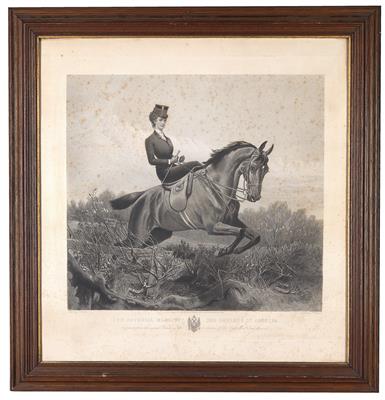 Empress Elisabeth of Austria - the Empress on horseback, - Imperial Court Memorabilia and Historical Objects