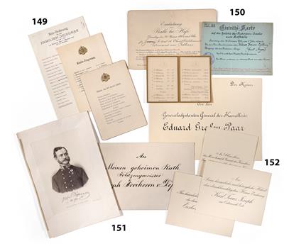 Imperial Austrian court – envelopes and service notes, - Rekvizity z císařského dvora
