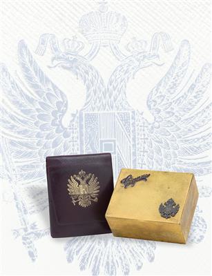 Imperial Austrian court – cigar box and case, - Imperial Court Memorabilia and Historical Objects