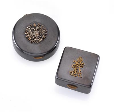 Imperial Austrian court – two boxes with lids, - Casa Imperiale e oggetti d'epoca