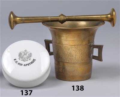 Pestle and mortar, - Imperial Court Memorabilia and Historical Objects