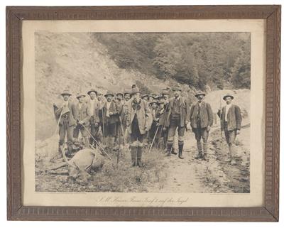 Emperor Franz Joseph I. at the Mittweissenbach hunt on 21th July 1912, - Imperial Court Memorabilia and Historical Objects