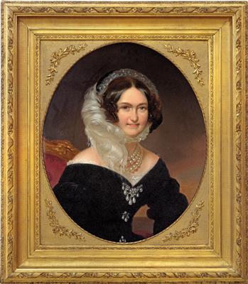 Franz Schrotzberg (Vienna 1814-1889 Graz) -attributed - Empress Carolina Augusta of Austria, - Casa Imperiale e oggetti d'epoca