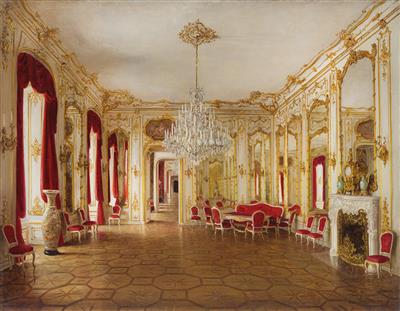 J. Jaunbersin – the hall of mirrors in the Wiener Hofburg, - Imperial Court Memorabilia and Historical Objects