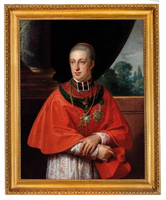 Johann Baptist Edler von Lampi the elder (Romeno 1751-1830 Vienna) attributed -Cardinal Archduke Rudolf, - Rekvizity z císařského dvora