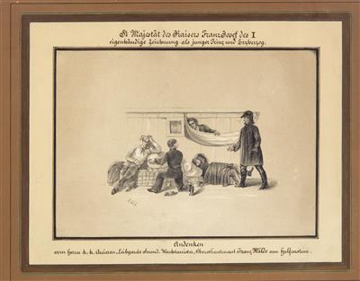 Kaiser Franz Joseph I. von Österreich - Persönliche Zeichnung, - Kaiserhaus und Historika