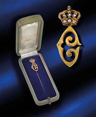 Emperor Karl I of Austria- gift pin, - Casa Imperiale e oggetti d'epoca