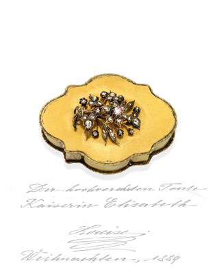 Empress Elisabeth of Austria – lidded box with diamonds, - Rekvizity z císařského dvora