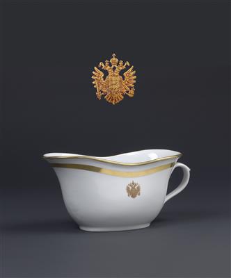 Imperial Austrian court – chamber pot from the service with gold edge, - Imperial Court Memorabilia and Historical Objects