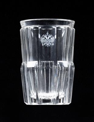 Kaiserlich österreichischer Hof - Wasserglas aus dem Prismenschliffservice, - Kaiserhaus und Historika