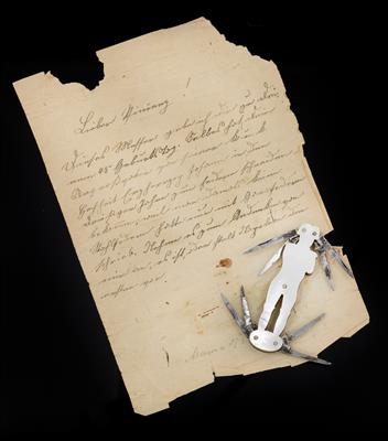 Archduke Johann (1782-1859) pocket knife in the form of Emperor Napoleon I, - Rekvizity z císařského dvora