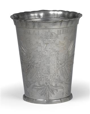 Emperor Francis Joseph I of Austria – foot-washing beaker 1885, - Rekvizity z císařského dvora