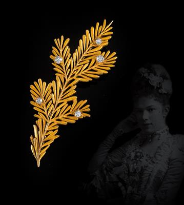 Empress Elisabeth of Austria, Archduchess Marie Valerie – brooch, - Rekvizity z císařského dvora