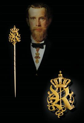 Crown Prince Rudolf – gift badge, - Imperial Court Memorabilia and Historical Objects