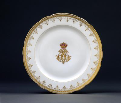 Crown Princess Stephanie – plate from a dinner service, - Imperial Court Memorabilia and Historical Objects