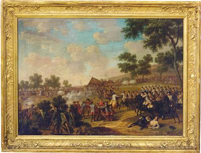 Battle scene during the Seven Years’ War, - Imperial Court Memorabilia and Historical Objects