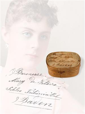 Baroness Mary Vetsera - a splint box from her estate, - Imperial Court Memorabilia and Historical Objects