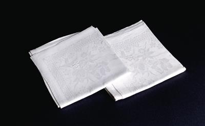 Archduke Franz Ferdinand - 2 napkins, - Imperial Court Memorabilia and Historical Objects